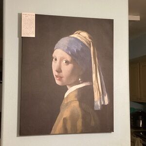 Classic Art Print with Blue and Brown Tones